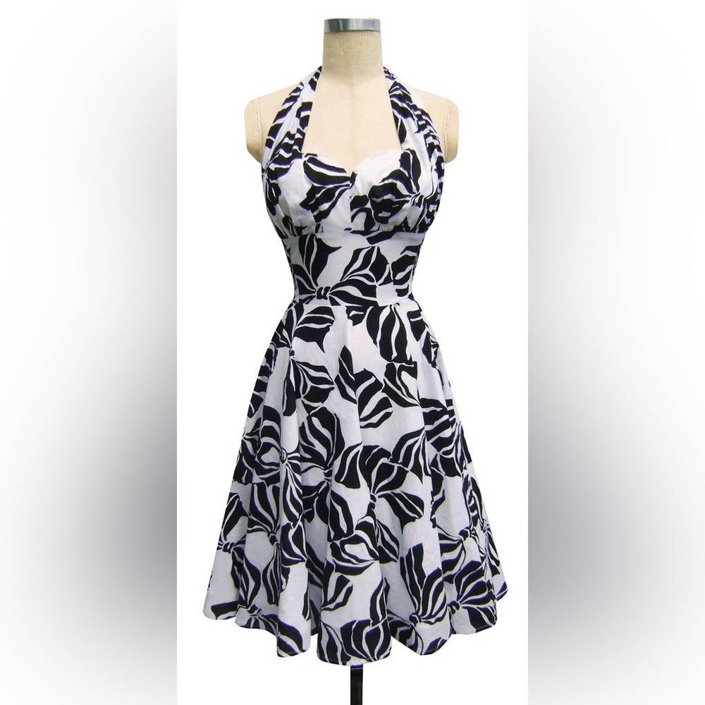 Trashy Diva Zebra Bows Halter Midi Dress